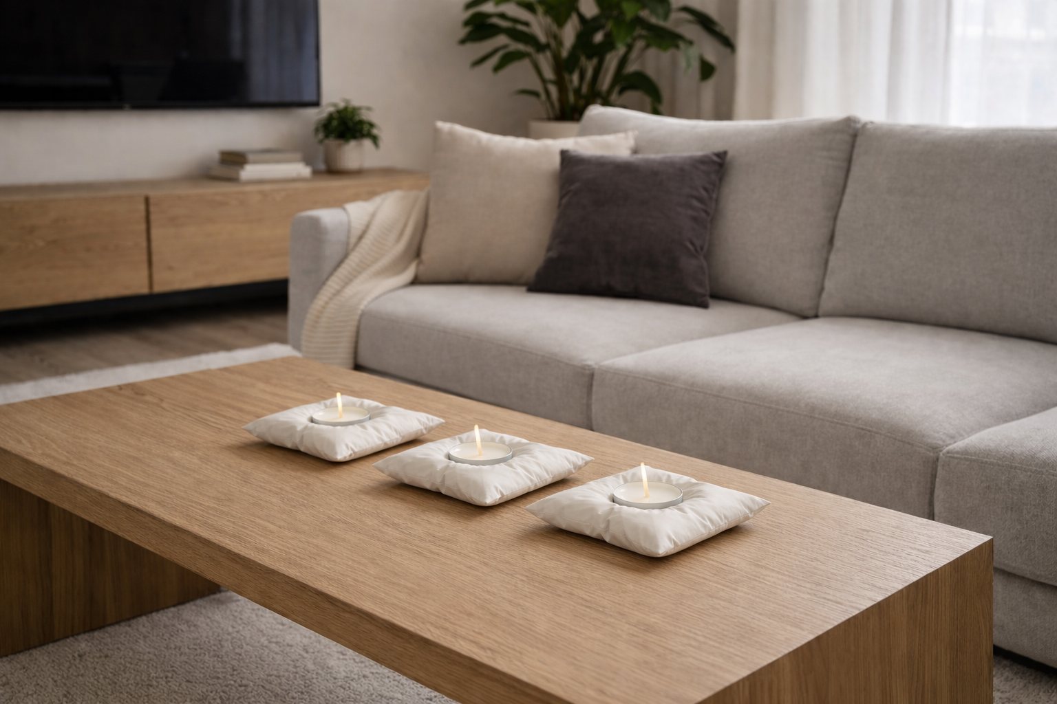 "Kotte"- Cushion Candle Holder Set of 03 pcs
