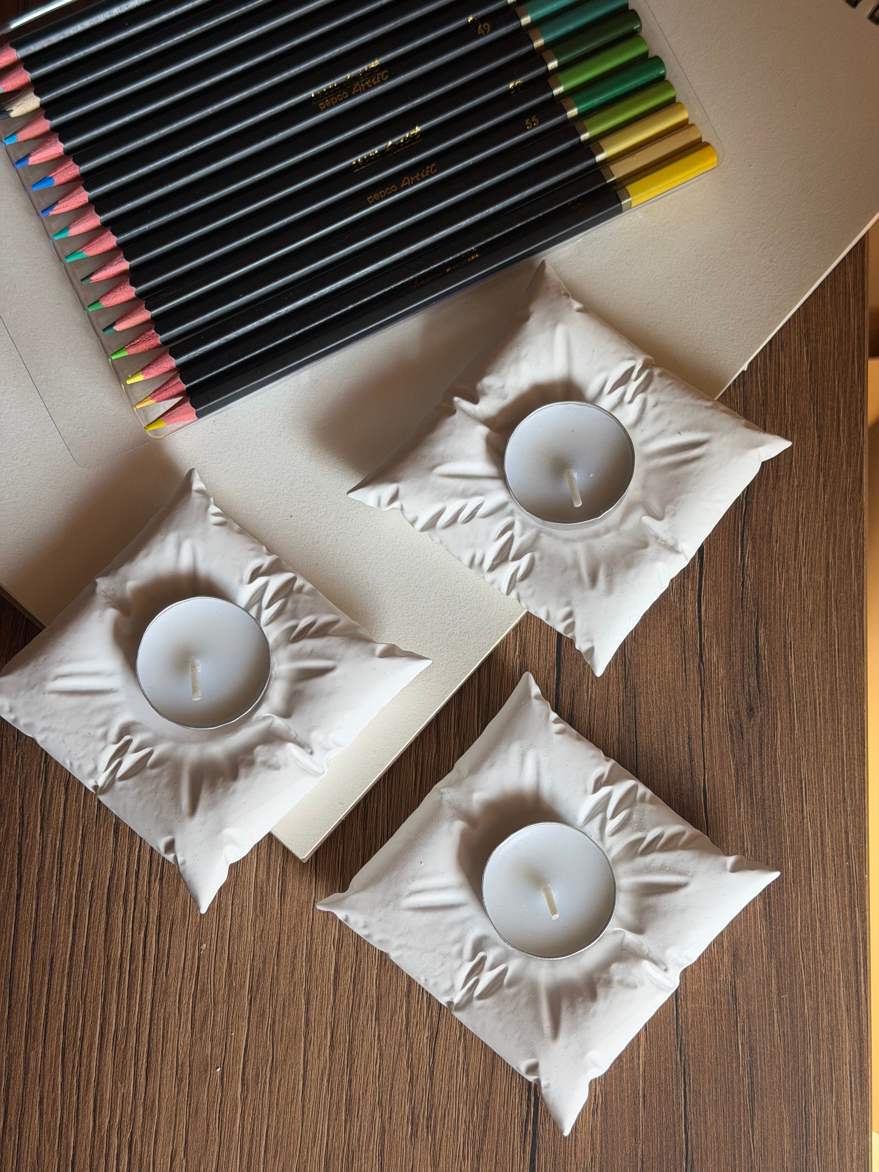 "Kotte"- Cushion Candle Holder Set of 03 pcs